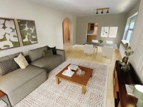 Wohn-/ Essbereich - virtuell möbliert